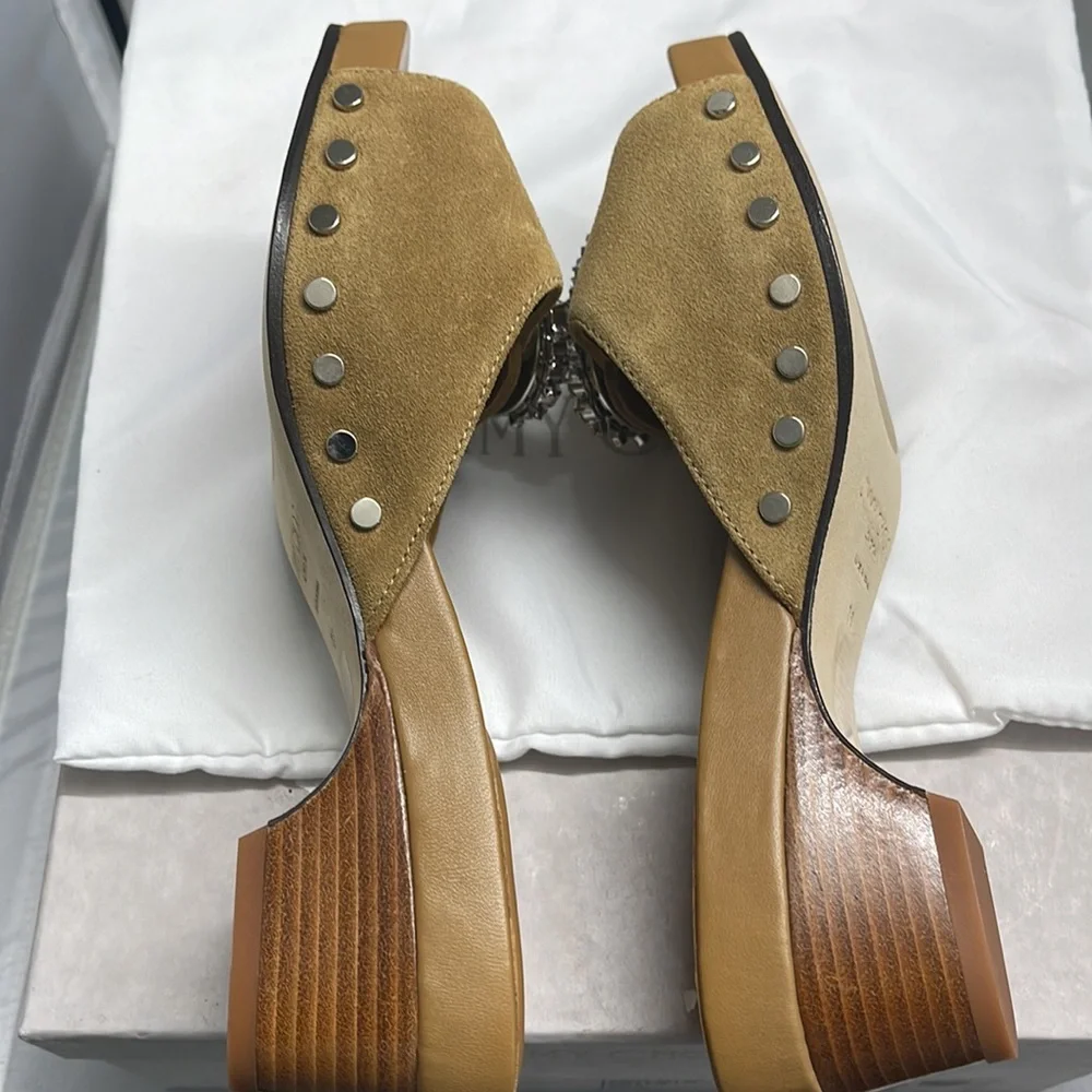 Brand new never worn Jimmy Choo ANISE 95 Gold Liquid Metal Sandal QUI/010 Size36 - Picture 10 of 15